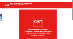 Desktop Screenshot of cebit-india.com